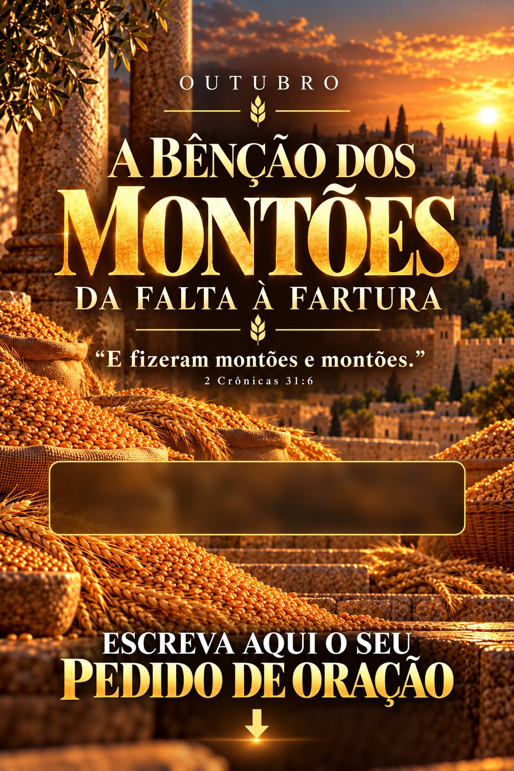 Outubro, A Bênção dos Montões — da falta à fartura — Pastor André Reys